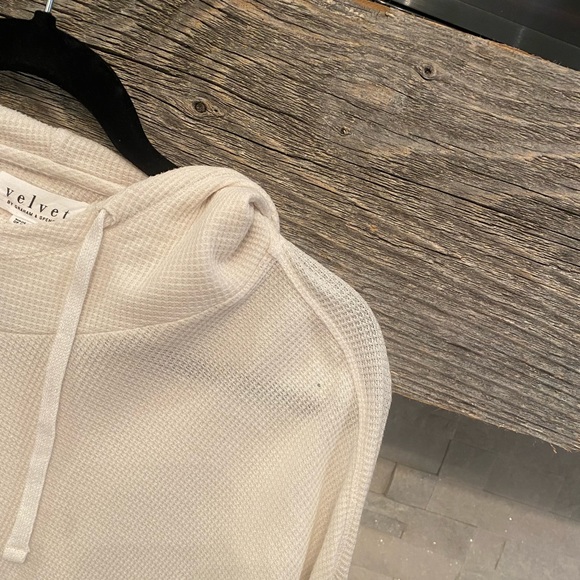 Velvet by Graham & Spence waffle knit hoodie - Picture 6 of 7